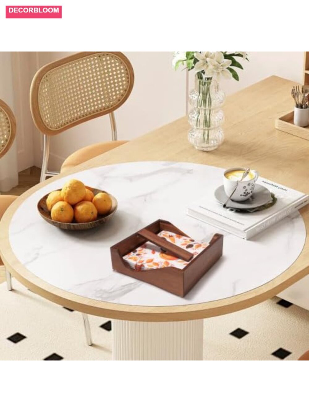 Wooden Napkin Holder Farmhouse Flat Napkin Dispenser - Picture 5 of 6
